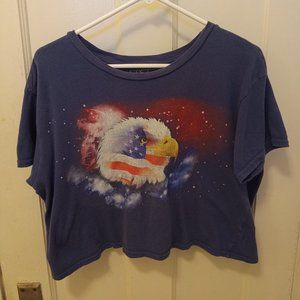 *3 FOR $13* Bald eagle crop top